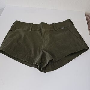Hurley Dark Olive Women's Cargo Shorts Size 3